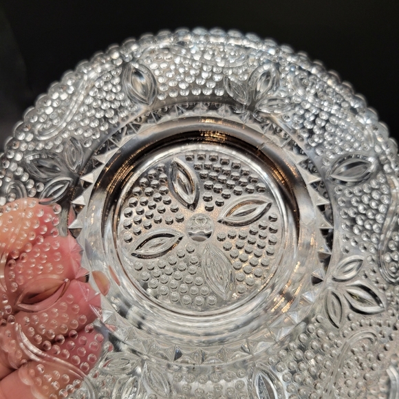 Set of Vintage Depression Clear Glass Dessert Plate Qty 3, and Saucers. QTY 4. - Picture 10 of 10